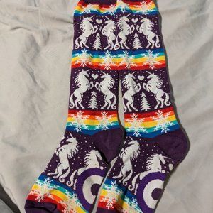 Knee-high Unicorn Rainbow Socks